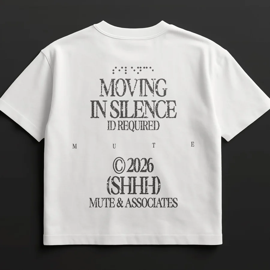 White t-shirt Mute, espalda
