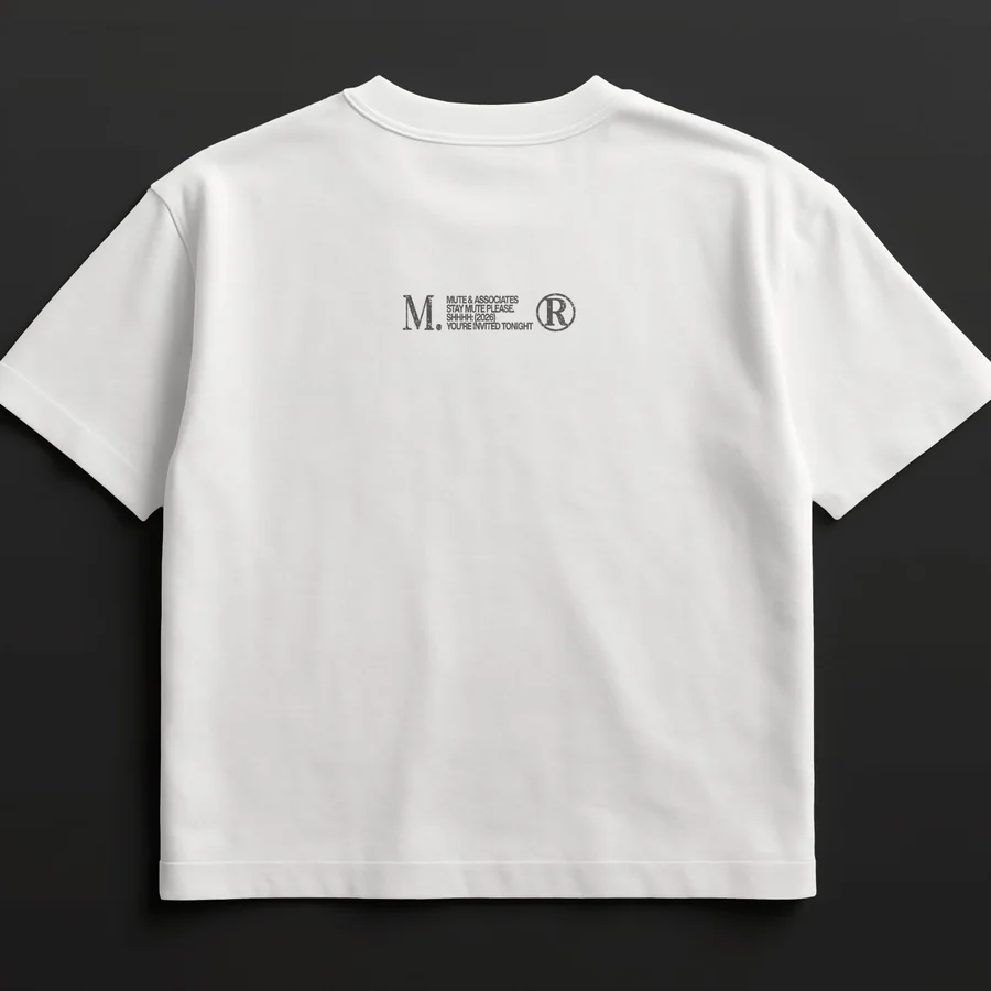 White t-shirt Mute, frente